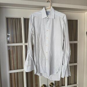 Charles Tyrwhitt White/Blue Checkered Shirt 15/33